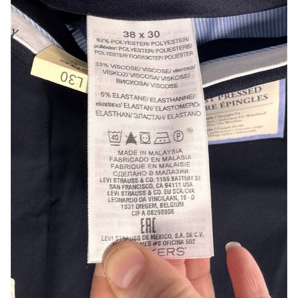 NWT Dockers mens Dark Navy pro style straight fit pants 38/30‎ - Picture 5 of 6